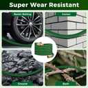 15FT Heavy Duty Garden Hose, Non-Expandable Flexible Kink-Resistant Water Hose, High-Density Fabric, Leak-Proof Metal Connector for Patio Lawn Car Wash