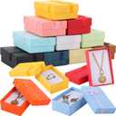 MTLEE 48 Pcs Gifts Box Set Jewelry Gift Boxes for Rings Pendants Earring Necklaces Cardboard Jewelry Boxes for Thanksgiving Day Christmas Birthday Anniversary Assorted Colors 3.15 x 1.97 x 1.18 Inch