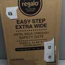 Regalo Safety 29-38.5" Baby Gate for Doorways & Bottom of Stairs, Pressure Mounted Baby Gate with Door for Babies, Toddlers & Pets, Tested & Safe for 30 Years, American Designed, American Owned, Black