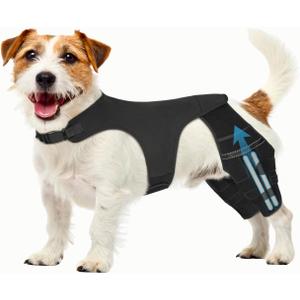 Dog Knee Brace for Torn ACL CCL Adjustable Dog Rear Leg Support Brace with 4 Metal Stabilizers, Helps with Luxating Patella, Ligament Injuries & Hip Dysplasia,S