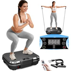 AoraPulse Vibration Plate Exercise Machine, Vibration Plate for Lymphatic Drainage Weight Loss, 400 Lbs Capacity Full Body Workout Vibrate Fitness Platform for Home Women Men