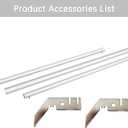 Hecis Double Layer Adjustable Crossbar and Hangers for Pipe and Drape Kit, 8-10ft Width Silvery Aluminum Backdrop Stand