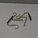 Christmas Stocking Holders Xmas Fireplace Hanger Hooks Holiday Mantel Garland Clips Metal Grips Set of 4 (Silver)