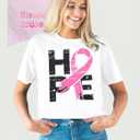 Breast Cancer Shirts for Women Pink Ribbon Breast Cancer Awareness T-Shirt Inspirational Care Gifts Short Sleeve Tops (XXL)