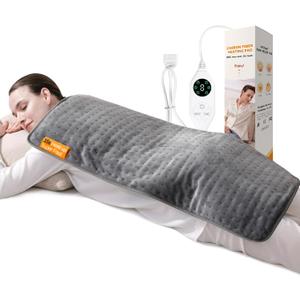 High-Heat Boost & Rapid Heat Up XL Heating Pad 33"x17" for Back/Neck/Shoulder Pain Relief, Full Body Electric Pad for Period Cramps/Sore Muscles, Deep Moist Heat (Summer Night Grey, 33"x17")