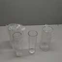 Nuogo 6 Pcs 10 Inch Plastic Clear Cylinder Vase for Home Acrylic Flower Clear Vase Centerpiece for Centerpieces Wedding Party Decorations Opening Round