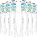 Replacement Brush Heads Compatible with Philips SoniCare Electric Toothbrushes, Dupont Bristles for Effective Cleaning, Snap-on System, 8 Pack, White