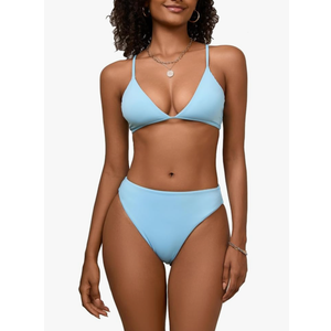 Women's High Waisted Bikini Sets Sexy V Neck Push Up Triangle Swimsuits 2 Piece High Cut Bathing Suits
XL