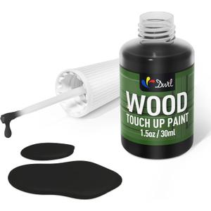 DWIL Wood Touch Up Paint - 1.5 Oz Pen for Refinishing, Quick-Dry Paint for Scratches, Chips and Spots on Furniture, Cabinets, Doors, Tables, and Dressers (Black)
