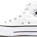Converse Women's Chuck Taylor All Star Lift Clean Sneaker, White/ Black/ White, 8