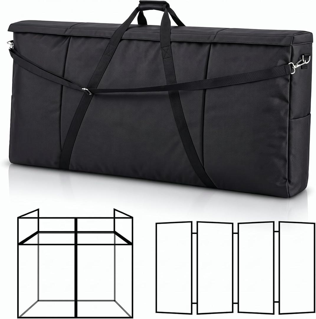 Teenyyou Padded Universal Gear Bag 48x24x5 in Adjustable Shoulder Strap
for Portable Stage, LED Screens, Monitors, TVs, Dj Facade Booth Table Accessories Equipment Bag, Portable Stage Art Portfolio