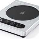 Maestri House ETL Listed Coffee Mug Warmer with 4 Temp Settings & 1-12 Hour Timer, Auto Shut Off for Desk, Smart Electric Beverage Warmer, Candle Melter for Home and Office (Silver)