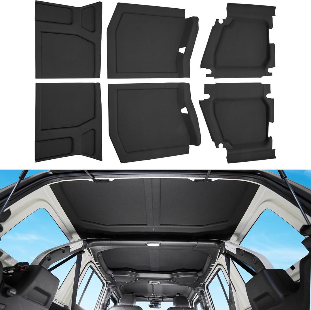 JOYTUTUS Roof Headliner Compatible with Wrangler JL 4-Door 2018+ | 5-Layer Noise & Heat Reduction | 22C Cabin Cooler