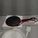 Baker's Friend Instant Crepe Maker with Handle, Electric Crepe Maker Machine, Crepera Electrica, 8 Inch Non-stick Cooking Surface, Raspberry Red