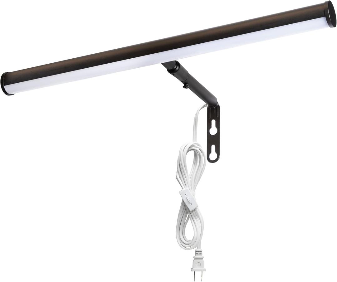 Maxxima 14 in. LED Picture Light - Integrated LED Display Wall Light, 3000K Warm White, 200 Lumens, Includes On/Off Switch, Adjustable Decor Light for Indoor Art Display - Oil Rubbed Bronze Finish