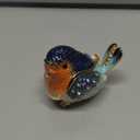 Robin Bird Jewelry Trinket Boxes Hinged Ring Box.Collectible Bird Figurines Home Decor Gifts for Women.Necklace Rings Earrings Organizer.