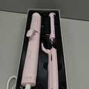 Airflow Curling Iron, Straightener & Flat Iron Combo, Red Light Hair Care, 3-in-1 Hair Styler with Interchangeable Attachments – 300M Negative Ions, Gift for Women, Pink