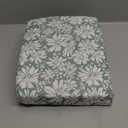 Gogreen 100% Cotton Sheet Set Queen Size, Green Floral, 4PC Set, Breathable Bed Sheet for Hot Sleeper and Night Sweats, Deep Pocket Up to 16 Inches