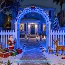 JMEXSUSS 2 Pack Blue Solar String Lights Outdoor Waterproof, Each 33ft 100 LED Solar Fairy Lights, 8 Modes Copper Wire Mini Christmas Light for Outside Patio Garden Tree Christmas Decorations
