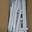 Wedding Sign Holder, Adjustable Welcome to Our Wedding Sign Stand W/Design Bundle & Leather Sign Hanging Straps, Heavy Duty Easel Stand for Sign, Wedding Seating Chart Stand, Easel for Display (White)