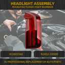Dasbecan Halogen Tail light Assembly Compatible With 2020-2022 Kia Telluride S/LX Right Passenger Side Taillight Rear Lamp Replace# KI2805160 92402-S9000