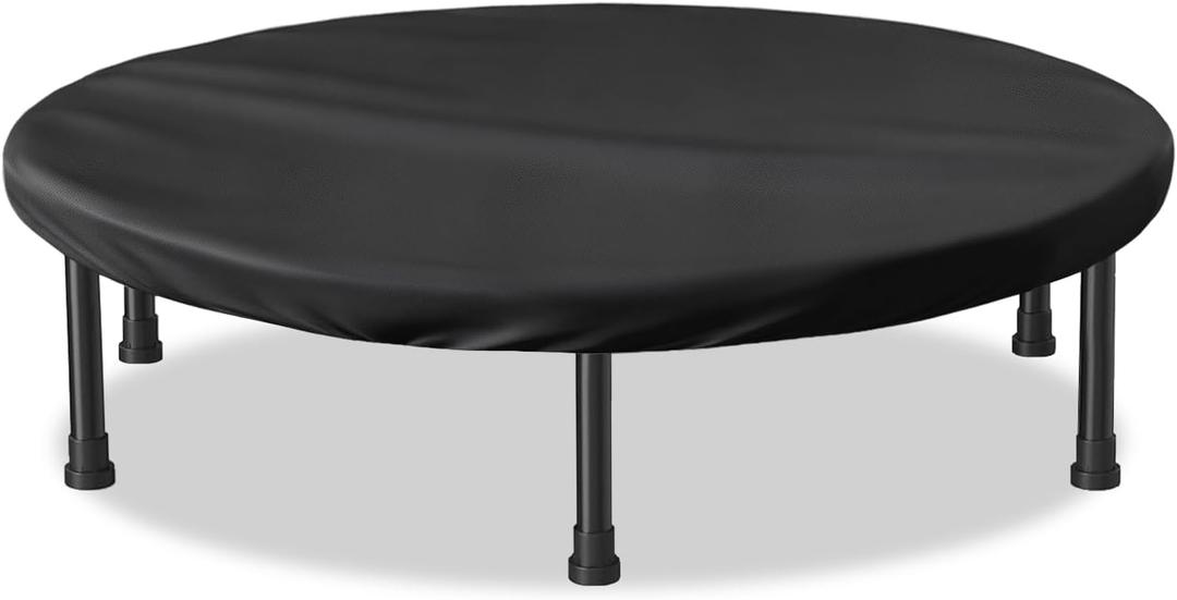 Mini Trampoline Cover 40 Inch Waterproof Fitness Trampoline Cover for Adults - Not Spring Covers (Black) (40" Dia x 3" H)