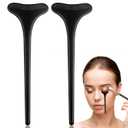 TIESOME 2 PCS Mascara Shield Guard, Black Reusable Silicone Mascara Shield Applicator Guard Eyelid Guard Tool Beginners Friendly Eyelash Makeup Applicator Tool for Women