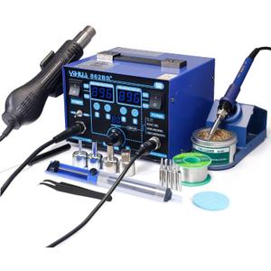 YIHUA 862BD+ SMD ESD Safe 2 in 1 Soldering Iron Hot Air Rework Station F /C with Multiple Functions