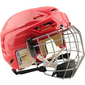 Ice Hockey Helmet Breathable Hockey Helmet with Cage for Youth Adult (X-Large, Red)
