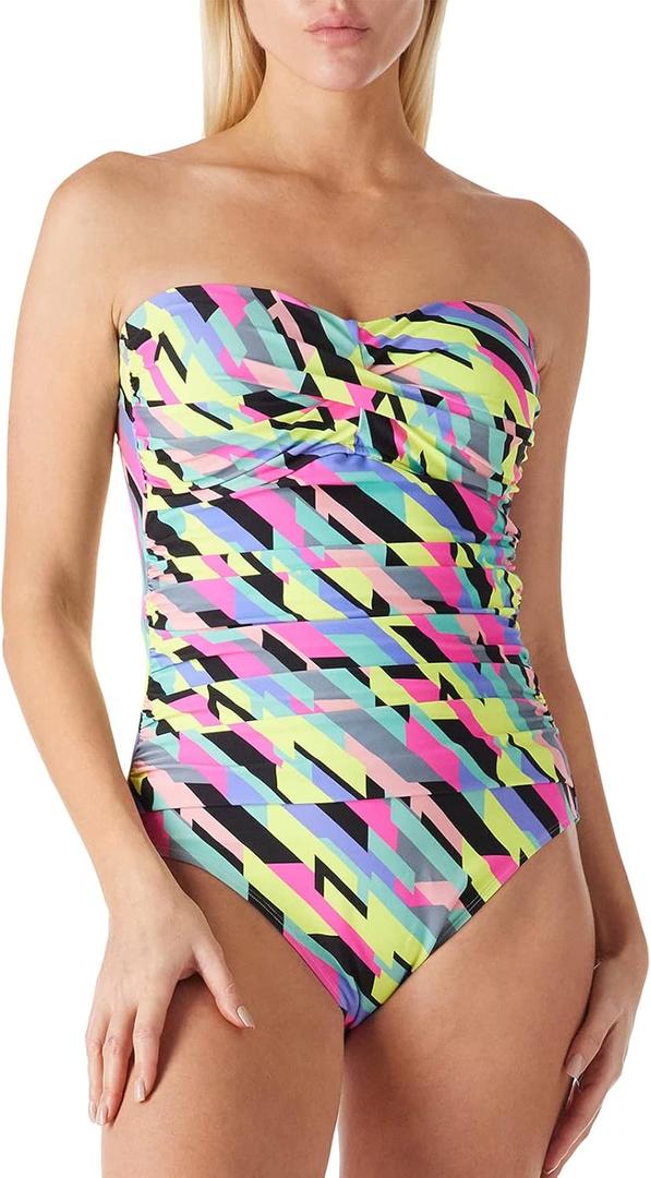 RELLECIGA Women's Strapless One Piece Swimsuit (XX-Large)