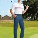 M MAELREG Mens Golf Pants 8 Pockets Water-Resistant -30"/32"/34" Lightweight Stretch Business Casual Work Mens Dress Pants (Blue Indigo)