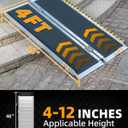 VNN Portable Wheelchair Ramp 4FT, Non-Slip Ramps for Wheelchairs for Home | 800LBS Capacity, Aluminum, For Home Steps, Handicap Ramps For Home Entry, Loading Dock Plates, For Doorway