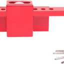 Heavy Duty Steel Cargo Door Lock/Standard Shipping Container Lock with 4 Keys Adjustment Range: 12-1/2" - 18-7/8" Coated with red ColorKeyed Differently