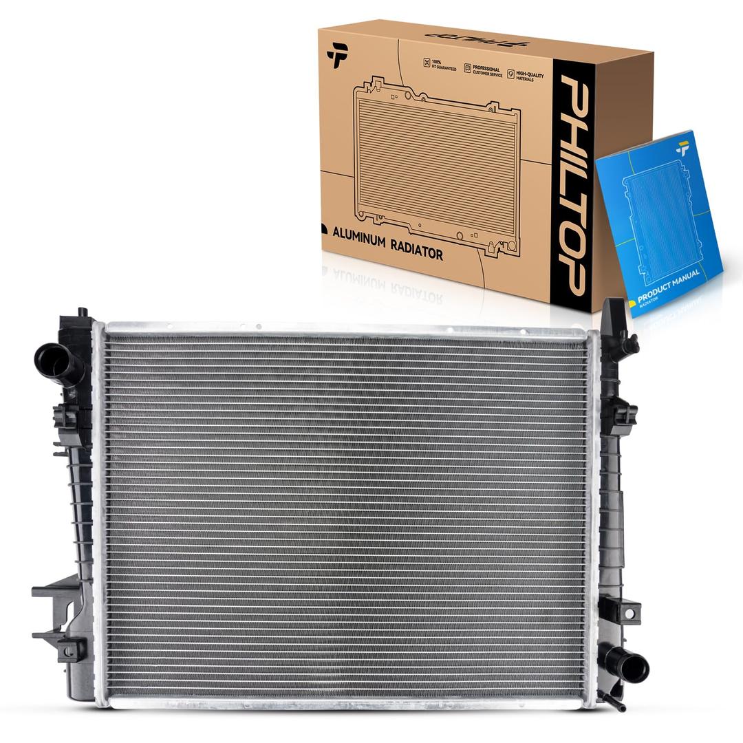 PHILTOP Aluminum Radiator Fit for 2002-2004 Ram 1500 4.7L, 2003 Ram 1500 5.7L, 2003 Ram 2500 5.7L, 2002-2003 Ram 1500 3.7L, 2003 Ram 3500 5.7L CU2479