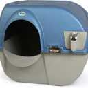 Omega Paw Premium Roll 'n Clean Litter Box Large,Cat, Peral Blue (PR-RA20-1)