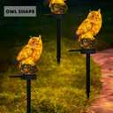 Dazzle Bright 2 Pack Owl Figure Solar LED Lights, Resin Garden Waterproof Decorations with Stake for Outdoor Yard Pathway Outside Patio Lawn Decor to Scare Birds Away, Gifts For Women, Owl Lovers