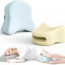 Knee Pillow for Side Sleepers - Patented Leg Pillow for Side Sleeping with Cooling Cover - Memory Foam Spine Alignment Pillow for Knee & Hip Pain, Pressure Relief (Blue)
