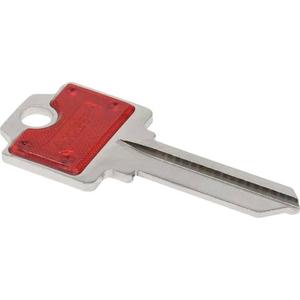 2 Hillman Color-Plus uncut key blanks in blue (model 67) and red (model 89)