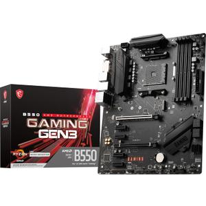 MSI B550 Gaming GEN3 Gaming Motherboard (AMD Ryzen 5000 Series, AM4, DDR4, PCIe 3.0, SATA 6Gb/s, M.2, USB 3.2 Gen 1, HDMI/DVI-Port, ATX)