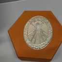 Catholic Baptism Candle Set in a Wooden Box with Towel, Candle, Rosary and Shell for Baby Boys and Girls. Handmade in Mexico