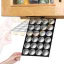 Tioncy Under Cabinet Coffee Pods Holder, Spacesaving Coffee Holder Under Counter Organizer Storage for Small Spaces Counter Bar Accessories(Black,24 Pods)