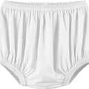 EEOST Adult Diaper Cover for Incontinence Noiseless LeakProtection Underwear Plastic Pants Over Diapers Waterproof Rubber Pants (White, 5XL)