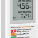 Home Radon Detector with BracketPortable Radon Test Kit for Home with Long and Short Term Radon Monitoring, Lightweight, Easy-to-Use, AAA Battery-Powered USA Version, PCi/L (White)