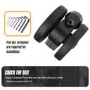 2-Pcs Luggage Wheel Replacement, Suitcase Wheels Plastic for DIY Repair, Spinner Wheels Mute 360 Degree Rotation, LN2, Black