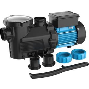 BOMGIE In/Above Ground Pool Pump, High Flow Powerful Self Priming Pool Pump with Timer,1.5 HP 5400GPH 115V -1