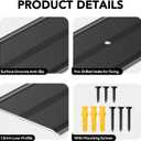 Raytano 36"L2.4"W 0.1"H Flat Profile Aluminum Floor Transition Strip, Metal Door Threshold for Carpet Wood Tile Vinyl Flooring Gaps, Indoor and Outdoor Doorway Decoration Protector(Black,1pcs)
