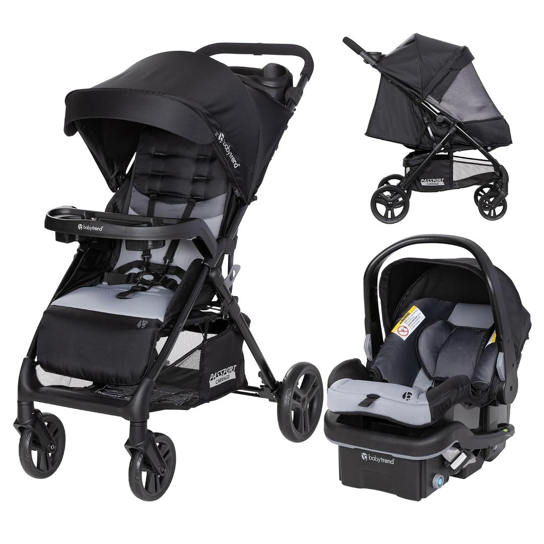 Baby Trend Passport Carriage Stroller Travel System with EZ-Lift Infant Car Seat, Dash Black, Manufacturing Date: 09/12/2025