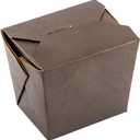 Restaurantware Chinese Take Out Boxes 25 Pack of 8 oz Grease-resistant Party Take Out Food Containers Disposable Stackable Asian Square Black Paper To Go Boxes For Restaurants