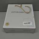 Shilucheng 100% Cotton Queen Size Sheets Set - 600 Thread CountLuxury Egyptian Cotton Bed Sheets5-Star Hotel Quality Sheets, Breathable & Cooling, 16 Inch Deep Pocket - 4 Piece (White, Queen)