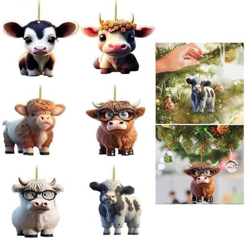 Cartoon Cow Decorative Hanging Ornaments for Christmas Tree,Cute Cartoon 2D Acrylic Highland Cow Pendants Christmas Tree Decorations(12 pcs) Cartoon Cow Decorative Hanging Ornaments for Christmas Tree,Cute Cartoon 2D Acrylic Highland Cow Pendants Christmas Tree Decorations(12 pcs)